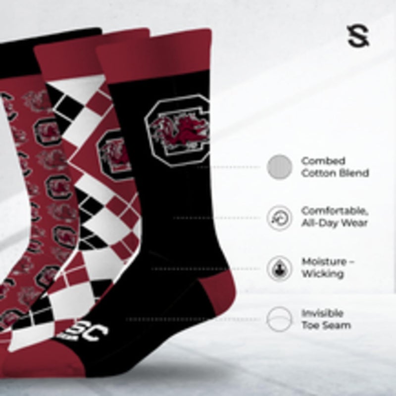 Strideline Store Mens NCAA Dress Socks- The Executive 3 Pack-One Size Fits Most - Image 2